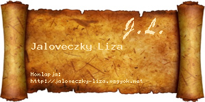 Jaloveczky Liza névjegykártya